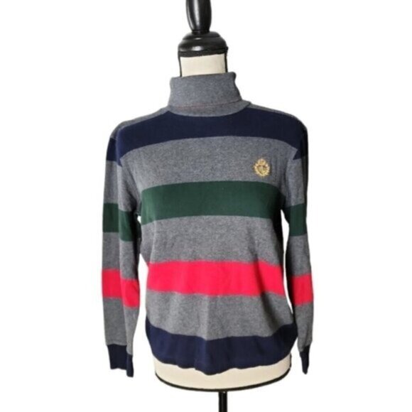 Lauren by Ralph Lauren size S Small women cotton turtleneck Embroidered logo - Picture 1 of 9